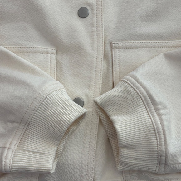 Kut from the Kloth "Camilla" Bomber Jacket - Winter White/Ivory Size L - Picture 10 of 12